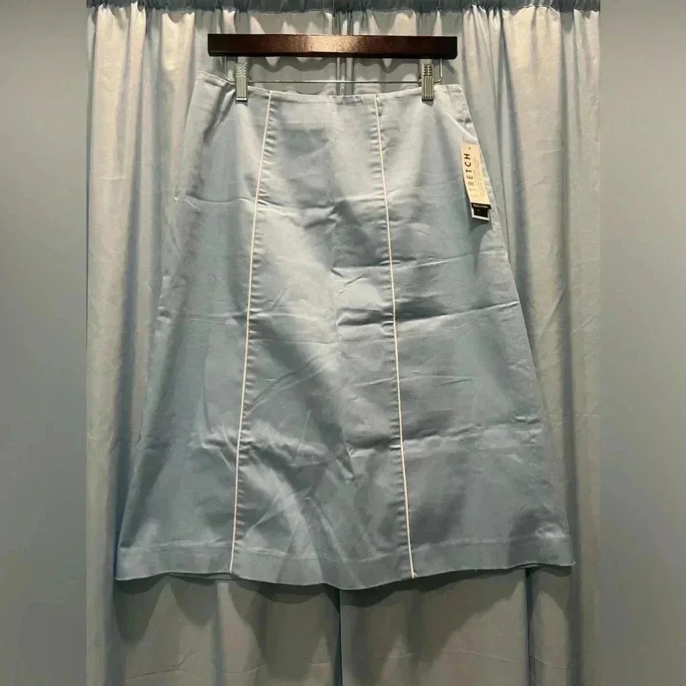 Madison Studio Women's Blue Stretch Lined Skirt Knee Length Size 8​​